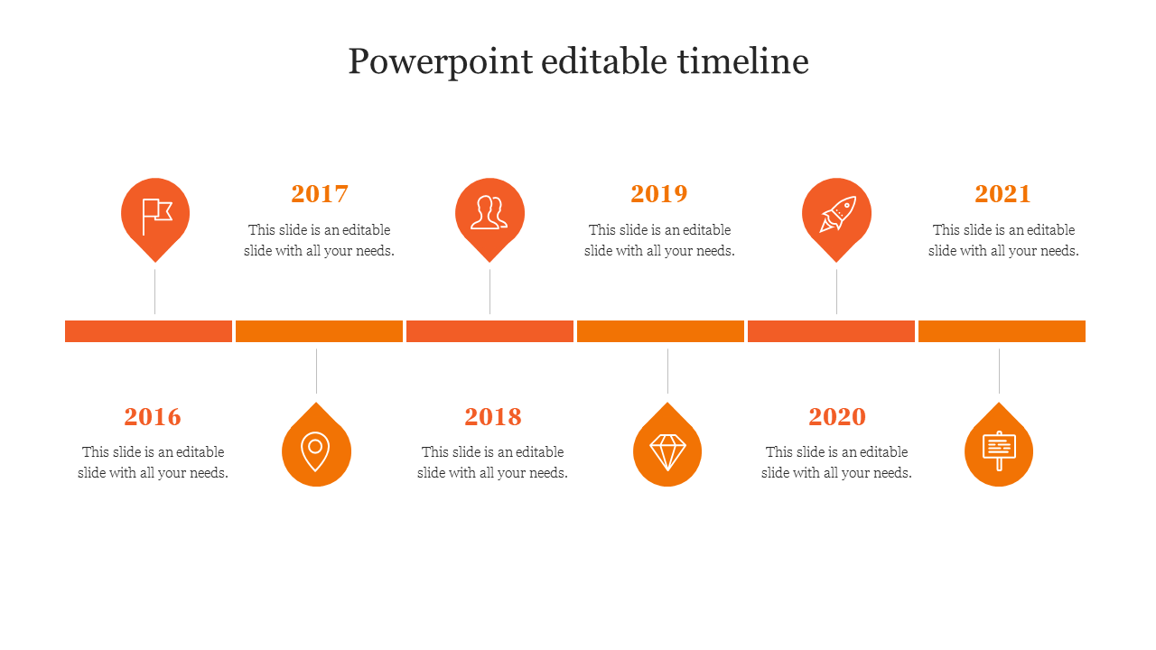 powerpoint editable timeline-Orange